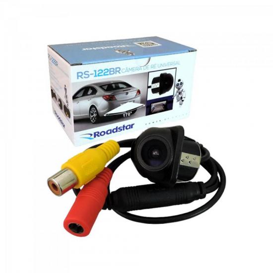 Câmera de Ré Universal RS122BR Preto ROADSTAR por 0,00 à vista no boleto/pix ou parcele em até 1x sem juros. Compre na loja Mundomax!