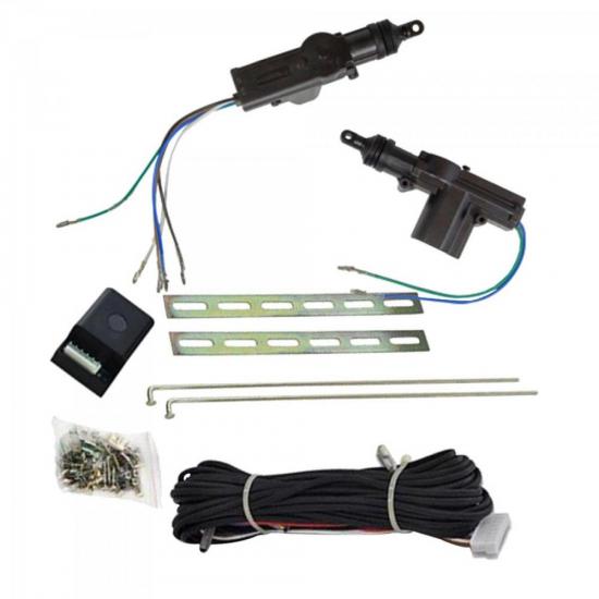 KIT Trava Eletrica Universal p/ 2 Portas RS02BR Preto ROADSTAR por 0,00 à vista no boleto/pix ou parcele em até 1x sem juros. Compre na loja Mundomax!
