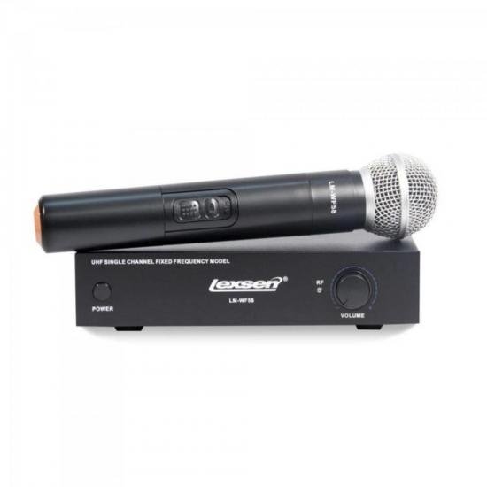 Microfone Dinâmico s/Fio LM-WF58 Preto LEXSEN (65245)