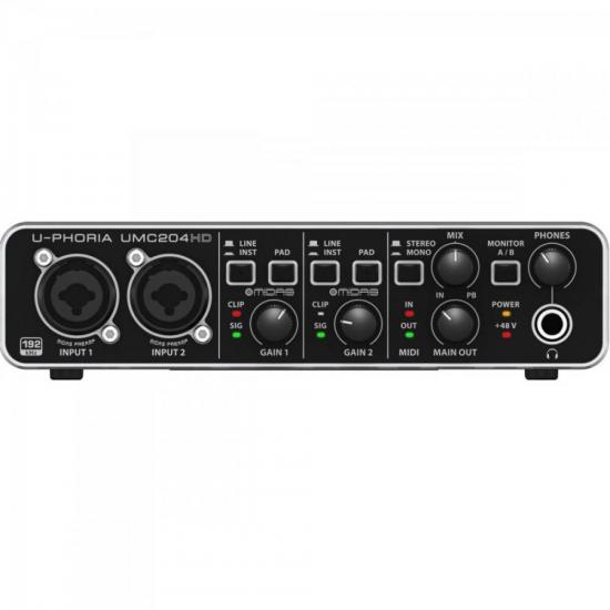 Interface UMC204 HD Preto BEHRINGER (65256)