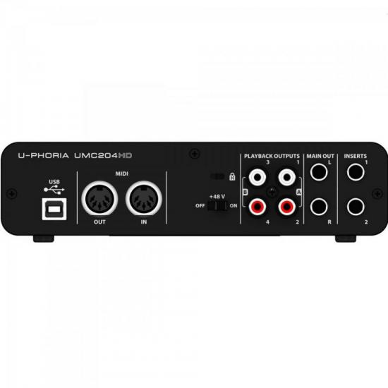 Interface UMC204 HD Preto BEHRINGER por 1.591,99 à vista no boleto/pix ou parcele em até 12x sem juros. Compre na loja Mundomax!