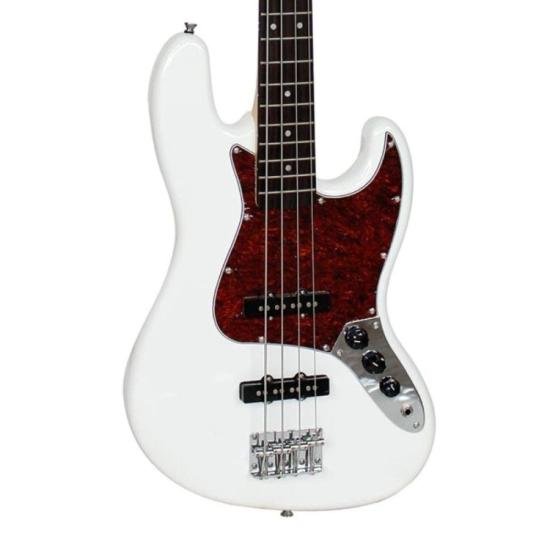 Contrabaixo Giannini GB-100 Jazz Bass Elétrico Passivo Branco/Turtle por 999,00 à vista no boleto/pix ou parcele em até 10x sem juros. Compre na loja Mundomax!