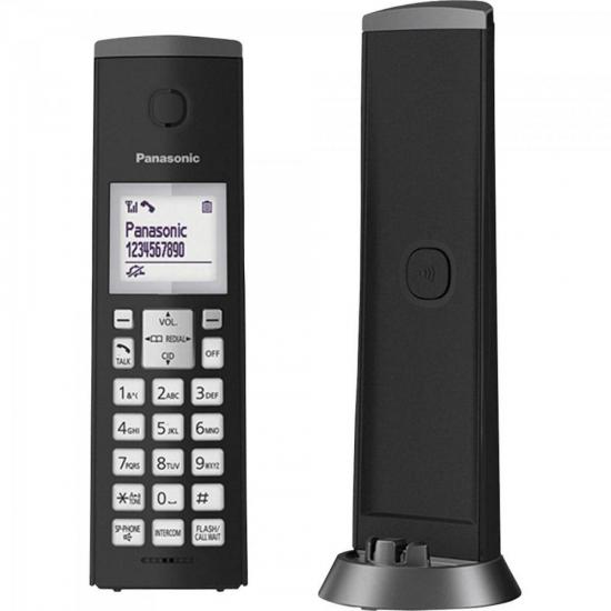 Telefone S/ Fio KXTGK210LBB Preto PANASONIC por 0,00 à vista no boleto/pix ou parcele em até 1x sem juros. Compre na loja Mundomax!