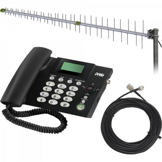 Kit Telefone Celular Fixo PROKS-50100 + Antena PQAG-4015 + Cabo 12mm por 0,00 à vista no boleto/pix ou parcele em até 1x sem juros. Compre na loja Mundomax!