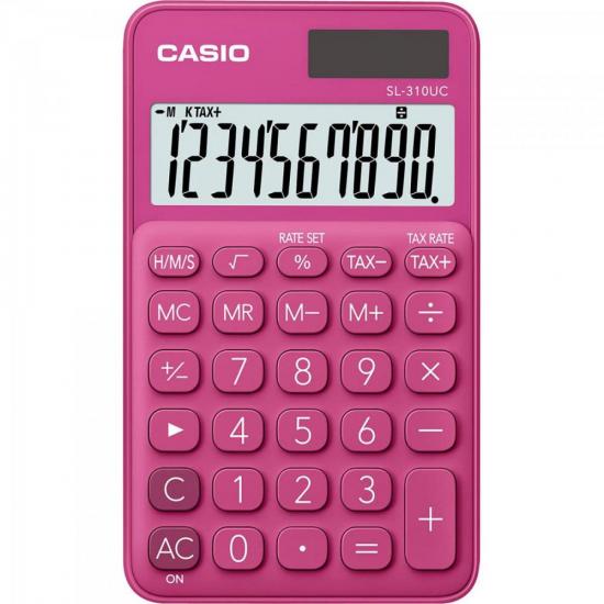 Calculadora de Bolso Casio SL-310UC 10 Dígitos Rosa (65557)