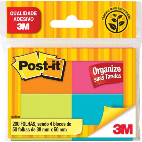 Bloco Adesivo 38x50 POST-IT Tropical 3M por 0,00 à vista no boleto/pix ou parcele em até 1x sem juros. Compre na loja Mundomax!