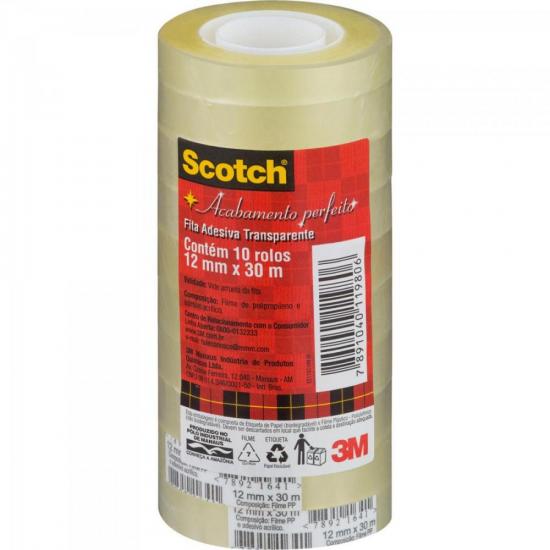 Fita Adesiva 12MM X 30M SCOTCH Transparente 3M por 0,00 à vista no boleto/pix ou parcele em até 1x sem juros. Compre na loja Mundomax!