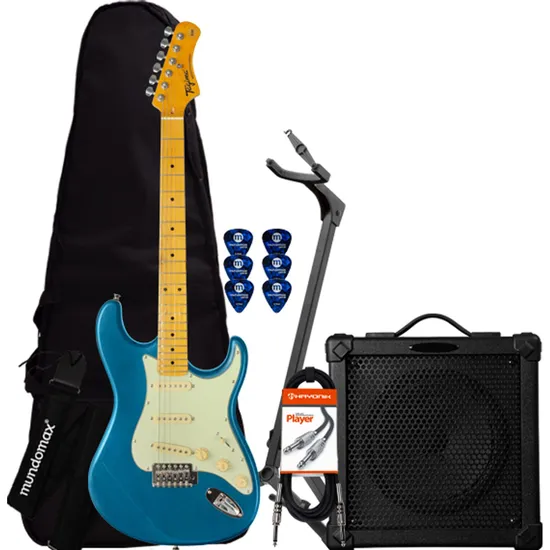Kit Guitarra TAGIMA Woodstock Series TG-530 Azul + Cubo + Acessórios (65738)