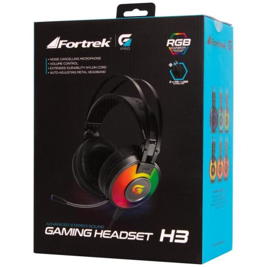 Headset Gamer Fortrek H3 P2 + USB RGB Cinza por 199,00 à vista no boleto/pix ou parcele em até 7x sem juros. Compre na loja Mundomax!