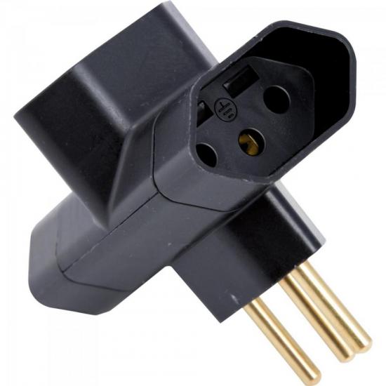 Pino T 2P+T 10A Universal Preto TRAMONTINA por 0,00 à vista no boleto/pix ou parcele em até 1x sem juros. Compre na loja Mundomax!