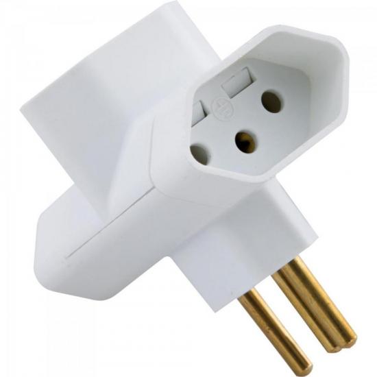 Pino T 2P+T 10A Universal Branco TRAMONTINA por 0,00 à vista no boleto/pix ou parcele em até 1x sem juros. Compre na loja Mundomax!