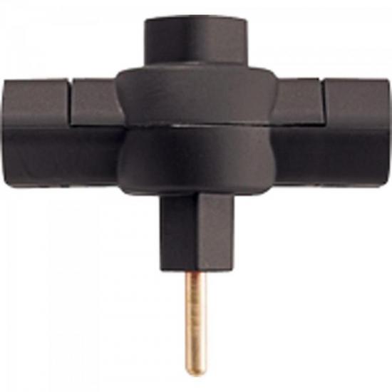 Pino T 2P 10A Universal Preto TRAMONTINA por 0,00 à vista no boleto/pix ou parcele em até 1x sem juros. Compre na loja Mundomax!