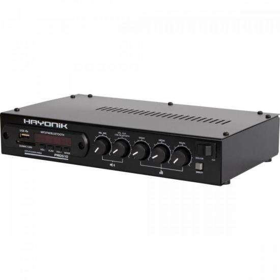 Amplificador Hayonik PRO510 50W RMS Com Gongo por 450,00 à vista no boleto/pix ou parcele em até 10x sem juros. Compre na loja Mundomax!