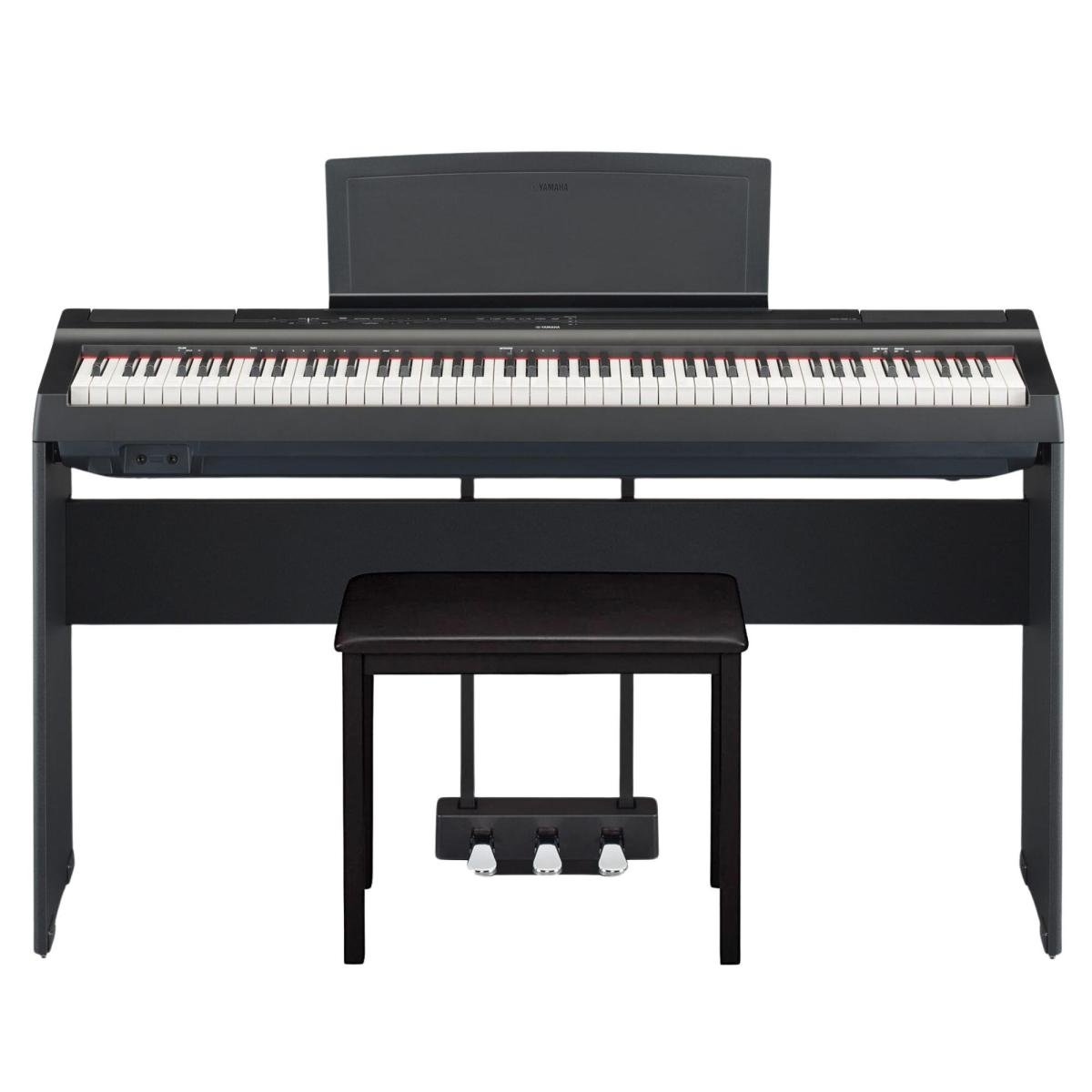 Kit Piano P125 Preto YAMAHA + Acessórios - Mundomax
