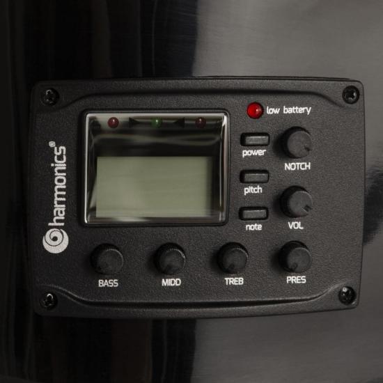 Violão Harmonics GE-20 Eletroacústico Nylon Preto por 575,00 à vista no boleto/pix ou parcele em até 10x sem juros. Compre na loja Mundomax!