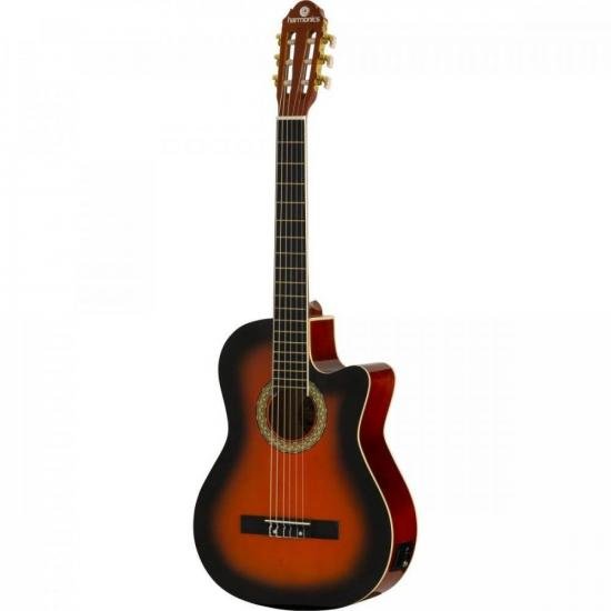 Violão Harmonics GE-20 Eletroacústico Nylon Sunburst por 479,00 à vista no boleto/pix ou parcele em até 10x sem juros. Compre na loja Mundomax!