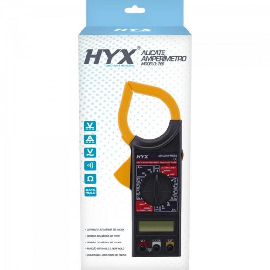 Alicate Amperímetro 6 funções 266 Preto HYX por 0,00 à vista no boleto/pix ou parcele em até 1x sem juros. Compre na loja Mundomax!