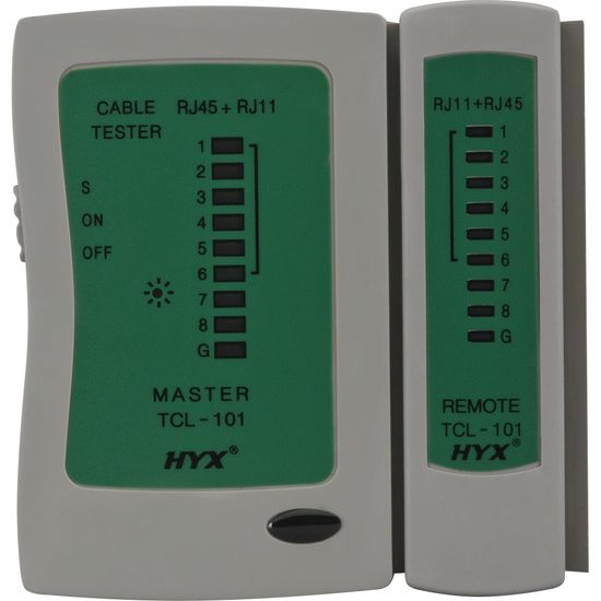 Testador de Cabos Lan RJ-11 e RJ-45 TCL-101 HYX por 0,00 à vista no boleto/pix ou parcele em até 1x sem juros. Compre na loja Mundomax!
