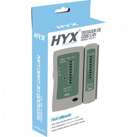 Testador de Cabos Lan RJ-11 e RJ-45 TCL-101 HYX por 0,00 à vista no boleto/pix ou parcele em até 1x sem juros. Compre na loja Mundomax!
