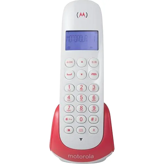 Telefone s/ fio com Id de chamada MOTO700S Branco/Vermelho MOTOROLA (66060)