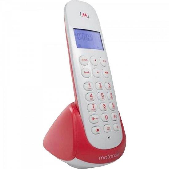 Telefone s/ fio com Id de chamada MOTO700S Branco/Vermelho MOTOROLA por 0,00 à vista no boleto/pix ou parcele em até 1x sem juros. Compre na loja Mundomax!
