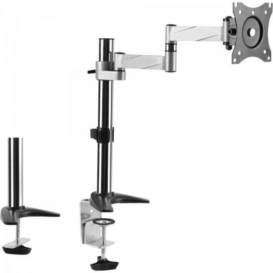 Suporte Articulado P/ Monitor De 13 A 27 Pol. SBRM712 Prata BRASFORMA por 0,00 à vista no boleto/pix ou parcele em até 1x sem juros. Compre na loja Mundomax!