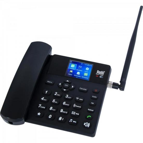 Telefone Celular de Mesa Wifi 3G BDF-12 Preto BEDINSAT (66285)
