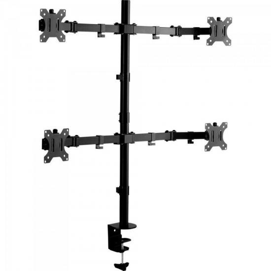 Suporte Articulado p/ 4 Monitores SBRM740 Preto BRASFORMA por 0,00 à vista no boleto/pix ou parcele em até 1x sem juros. Compre na loja Mundomax!