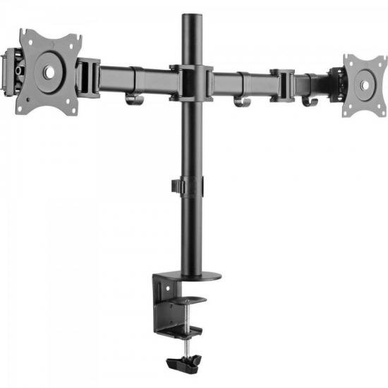 Suporte Articulado p/ 2 Monitores SBRM721 Preto BRASFORMA por 0,00 à vista no boleto/pix ou parcele em até 1x sem juros. Compre na loja Mundomax!