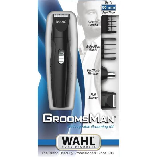 Aparador de Pelos Wahl Groomsman Grooming Kit Recarregável por 158,99 à vista no boleto/pix ou parcele em até 6x sem juros. Compre na loja Mundomax!