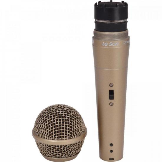 Microfone de Mão Leson LS58 Dinâmico Champanhe por 149,00 à vista no boleto/pix ou parcele em até 5x sem juros. Compre na loja Mundomax!
