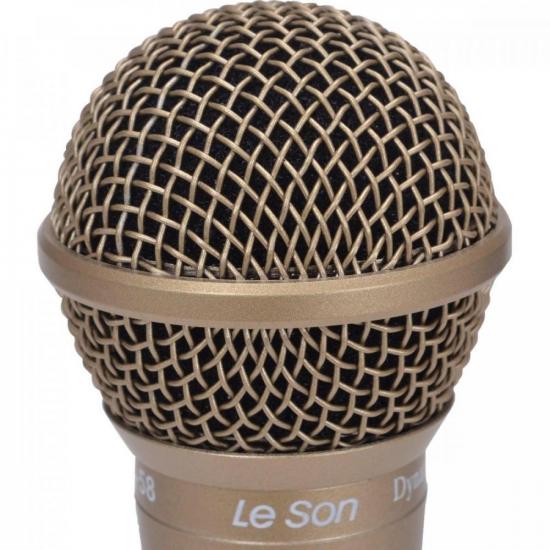 Microfone de Mão Leson LS58 Dinâmico Champanhe por 149,00 à vista no boleto/pix ou parcele em até 5x sem juros. Compre na loja Mundomax!