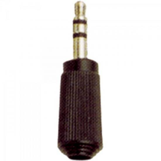 Plug P2 Stereo 104 Preto EMETAL por 0,00 à vista no boleto/pix ou parcele em até 1x sem juros. Compre na loja Mundomax!