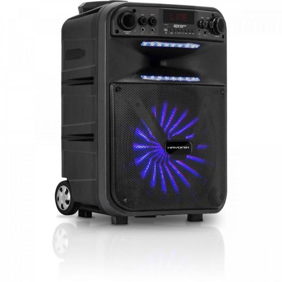 Caixa de Som Portátil HAYONIK Go Power 300 200W com Bluetooth e USB por 987,00 à vista no boleto/pix ou parcele em até 10x sem juros. Compre na loja Mundomax!