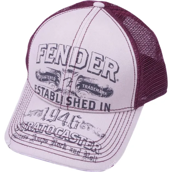 Boné Logo Stratocaster Trucker FENDER por 176,90 à vista no boleto/pix ou parcele em até 7x sem juros. Compre na loja Mundomax!