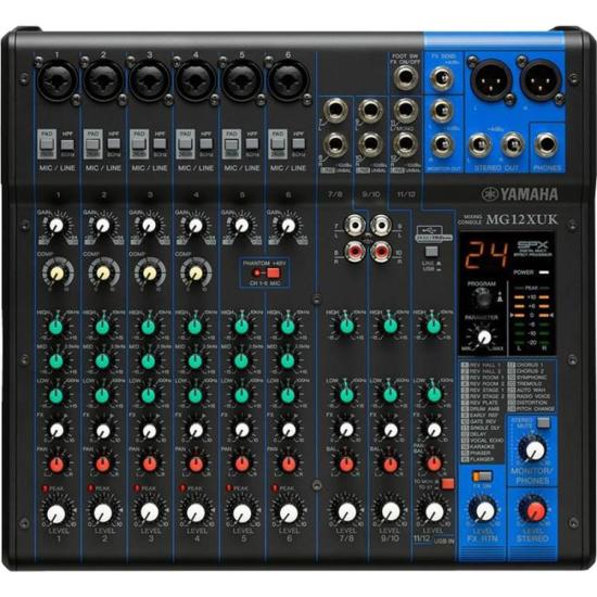 Mesa de Som Yamaha MG12XUK 12 Canais 110V Preta (66620)