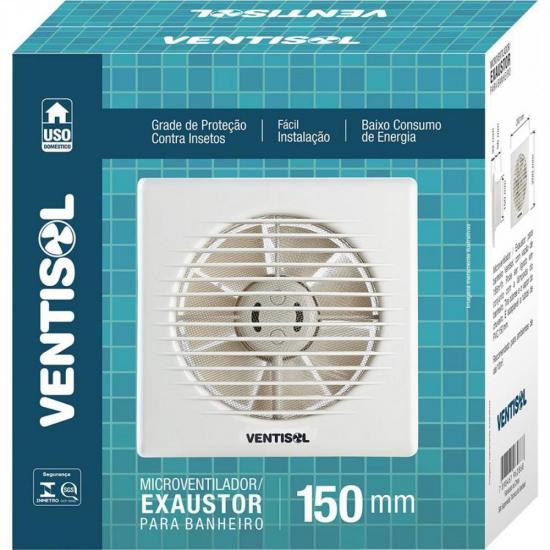 Exaustor VENTISOL EXB 150mm 110V Br por 0,00 à vista no boleto/pix ou parcele em até 1x sem juros. Compre na loja Mundomax!