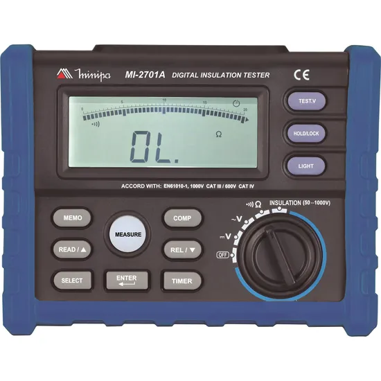 Megômetro Digital MI-2701A Azul MINIPA (66695)