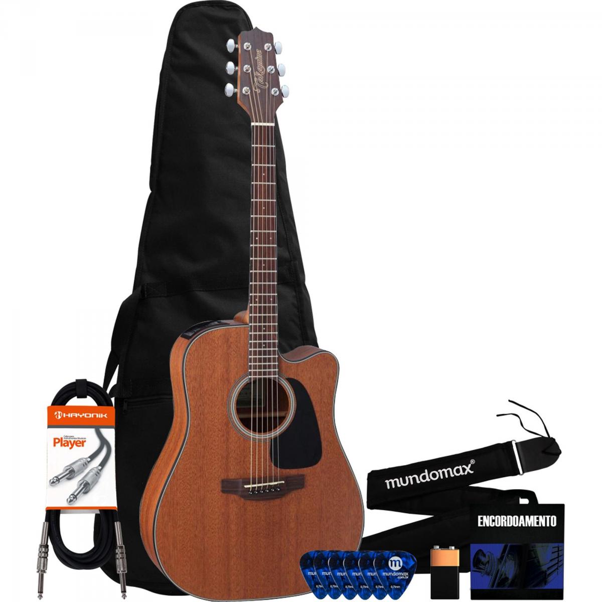 Kit Violão TAKAMINE GD11MCE Mogno + Acessórios - Mundomax