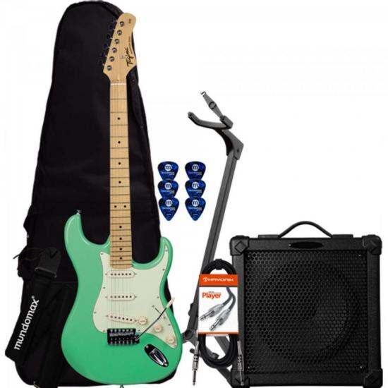 Kit Guitarra TAGIMA Woodstock Series TG-530 Verde + Cubo + Acessórios (66785)