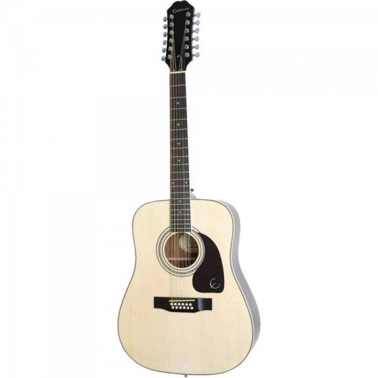 Violão EPIPHONE Acústico em Aço 12 Cordas DR-212 Natural por 0,00 à vista no boleto/pix ou parcele em até 1x sem juros. Compre na loja Mundomax!