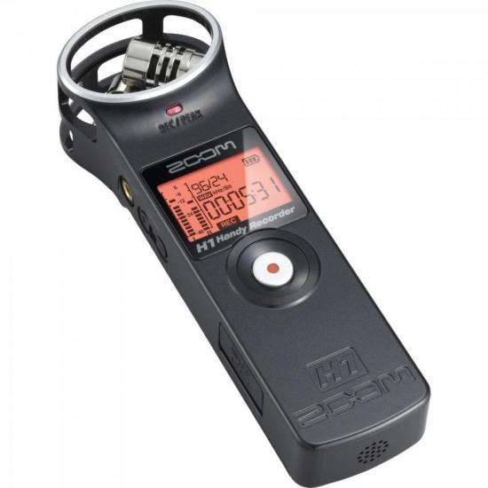 Gravador Digital H1 Handy Recorder Preto ZOOM por 0,00 à vista no boleto/pix ou parcele em até 1x sem juros. Compre na loja Mundomax!