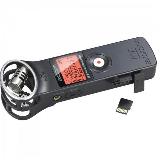 Gravador Digital H1 Handy Recorder Preto ZOOM por 0,00 à vista no boleto/pix ou parcele em até 1x sem juros. Compre na loja Mundomax!
