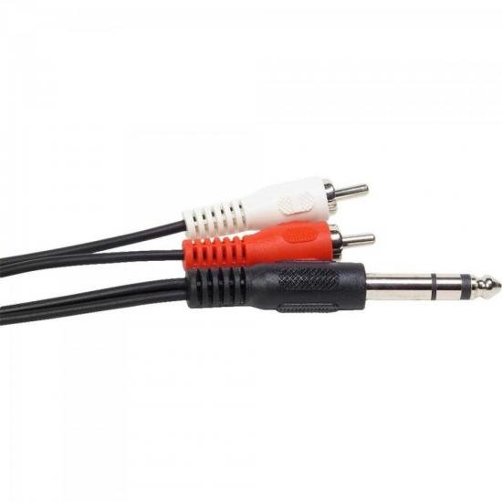 Cabo P10 Macho Stereo Para 2X RCA Macho 2.0M Niquel Storm (66857)