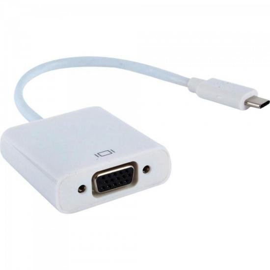 Adaptador USB Tipo C Macho Para VGA Femea ADAP0057 Branca Storm por 63,00 à vista no boleto/pix ou parcele em até 2x sem juros. Compre na loja Mundomax!
