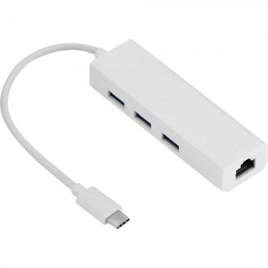 Cabo Adaptador USB Tipo C Macho Para 3 X USB 3.0 Femea e 1 X RJ45 Femea por 129,90 à vista no boleto/pix ou parcele em até 5x sem juros. Compre na loja Mundomax!
