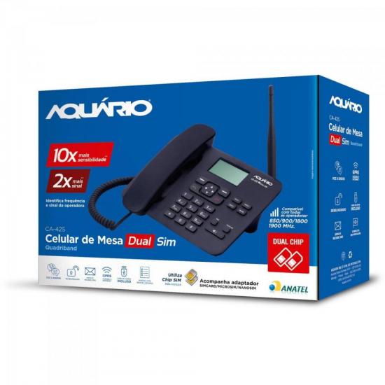 Telefone Celular Fixo Aquário CA42-S Preto por 246,00 à vista no boleto/pix ou parcele em até 9x sem juros. Compre na loja Mundomax!
