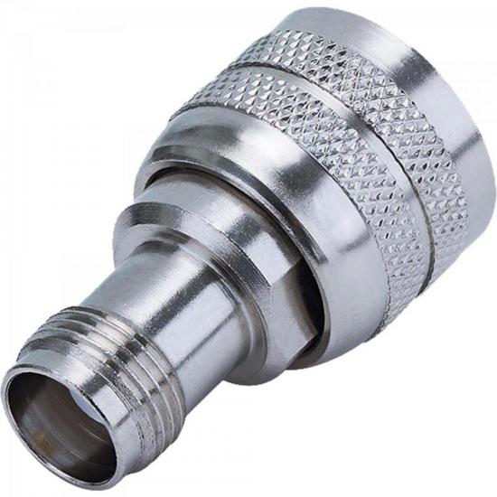 Adaptador de Conversão N Macho x TNC Fêmea Prata KLC por 0,00 à vista no boleto/pix ou parcele em até 1x sem juros. Compre na loja Mundomax!