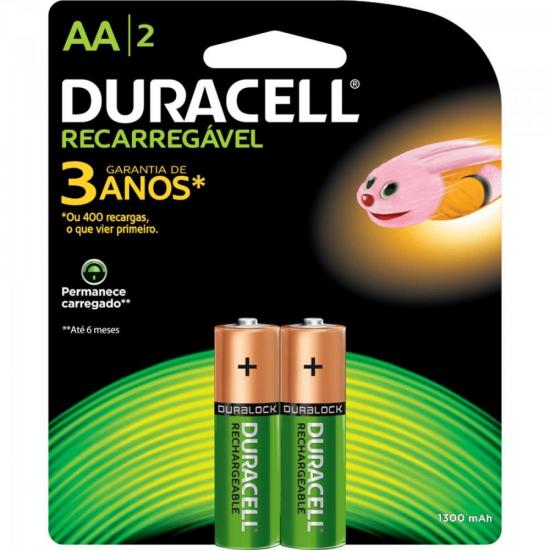 Pilha Recarregável AA C/2 1300MAH DURACELL por 0,00 à vista no boleto/pix ou parcele em até 1x sem juros. Compre na loja Mundomax!
