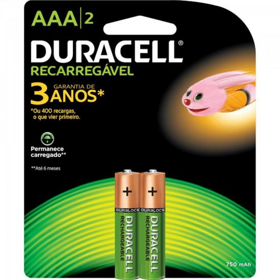 Pilha Recarregável AAA C/2 750MAH DURACELL por 49,90 à vista no boleto/pix ou parcele em até 1x sem juros. Compre na loja Mundomax!